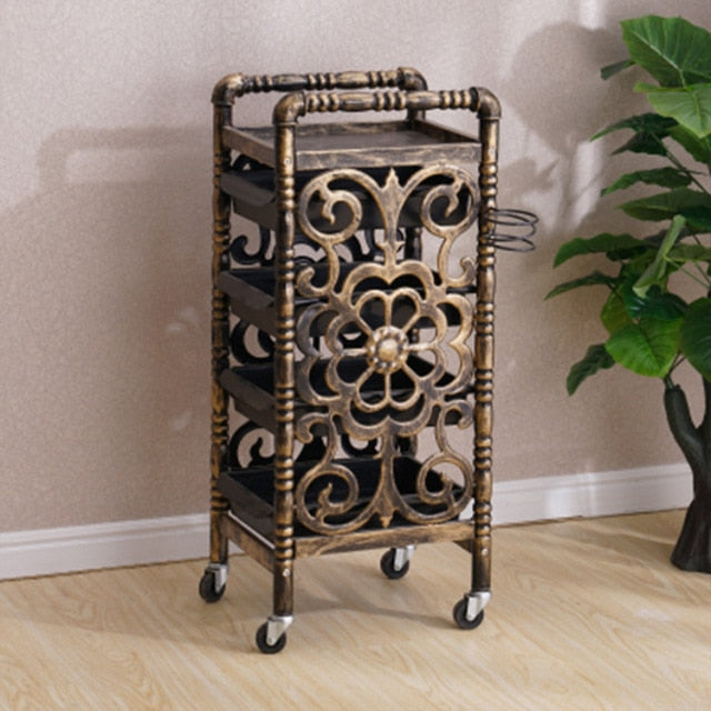 Beauty stroller hair dyeing stroller hair salon tool cart five-layer bar car barber shop trolley tool cabinet - HAB