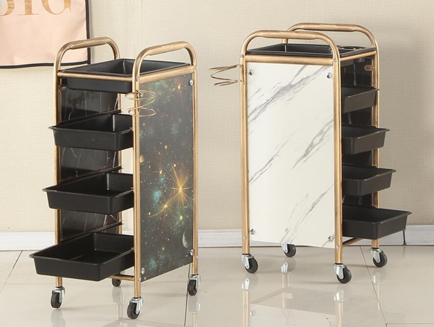 Beauty salon trolley special barber shop hot dyeing tool cart hair salon hand-pulling cart multi-function tool cabinet - HAB