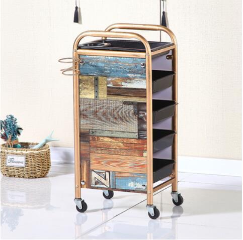 Beauty salon trolley special barber shop hot dyeing tool cart hair salon hand-pulling cart multi-function tool cabinet - HAB