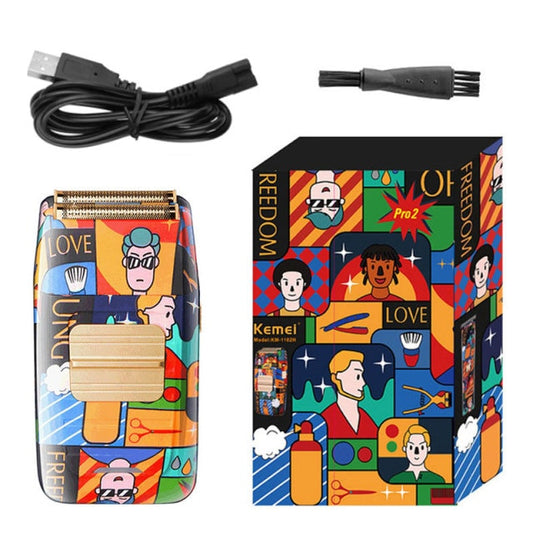 Original kemei powerful rechargeable hair shaver electric bald head shaving machine for men beard electric razor finishing fade - HAB