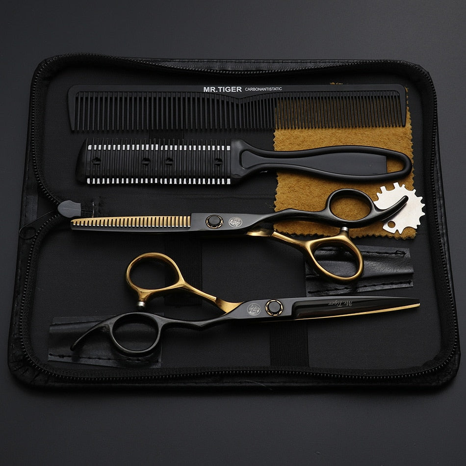 Sharp Blade Hair Scissors Professional Barber Scissors Hairdressing Shears Salon Cutting Scissor With Razor Set Makas 5.5 6.0 - HAB