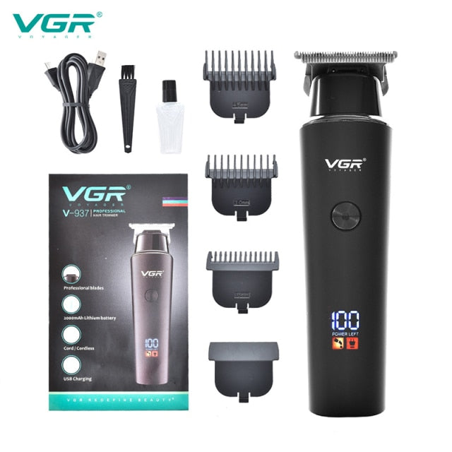VGR Professional Hair Clippers With Fade Blade Stagger-teeth Hair Cutting Machine hair trimmer fade haircut machine barbershop - HAB