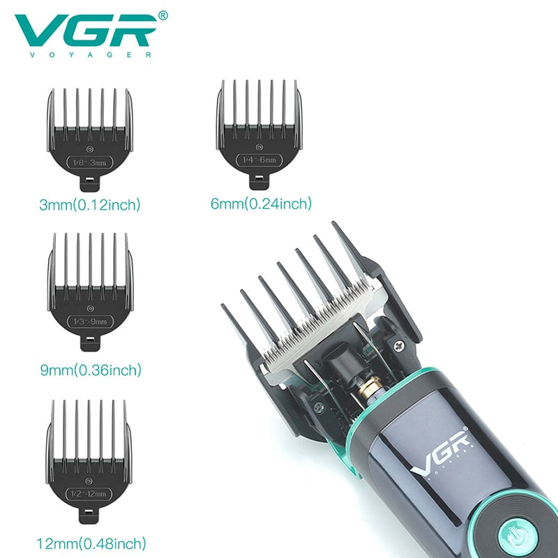 Professional Cordless 2 Speed Blade Adjustable Hair Trimmer For Men Beard Hair Clipper Electric Hair Cutting Machine Barber Kit - HAB