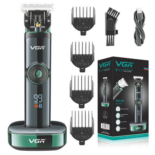 Professional Cordless 2 Speed Blade Adjustable Hair Trimmer For Men Beard Hair Clipper Electric Hair Cutting Machine Barber Kit - HAB