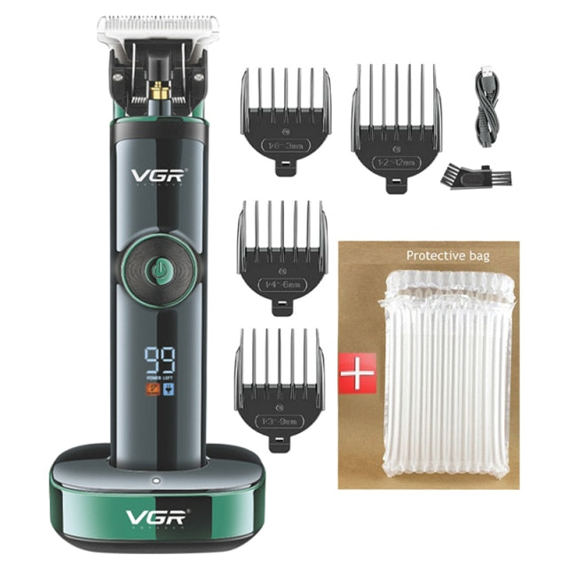 Professional Cordless 2 Speed Blade Adjustable Hair Trimmer For Men Beard Hair Clipper Electric Hair Cutting Machine Barber Kit - HAB