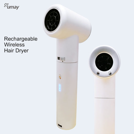 The Newest Rechargeable Wireless Hair Dryer 600W Power Blower Easy Carry Blower and Battery Removable Outdoor Travel Tools - HAB