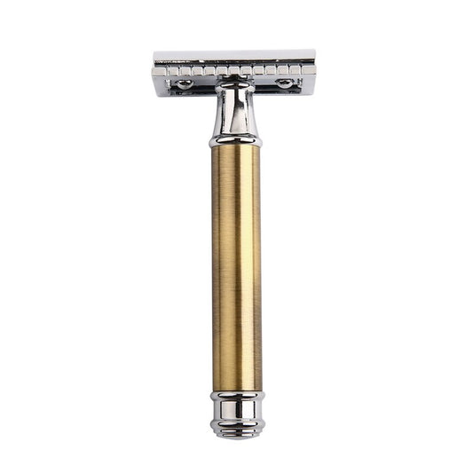 YINTAL Razors For Shaving Men Blade Replaceable Bronze Style Brass Handle Double Edge Safety Razor 1 Razor Simple packing - HAB