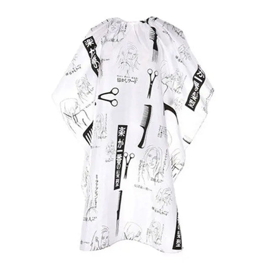 Brainbow Scissor Comb Printed Hairdressing Wrap Cape Waterproof Hair Salon Barber Shop Hair Styling Cut Haircut Cover Cloth Wrap - HAB