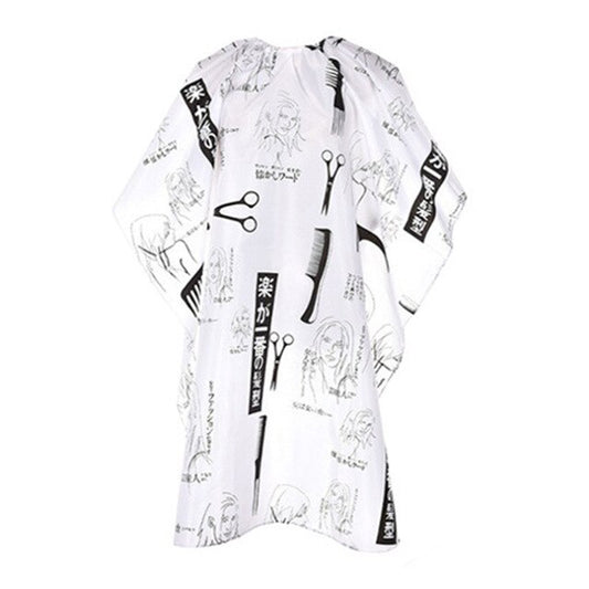 Brainbow Scissor Comb Printed Hairdressing Wrap Cape Waterproof Hair Salon Barber Shop Hair Styling Cut Haircut Cover Cloth Wrap - HAB