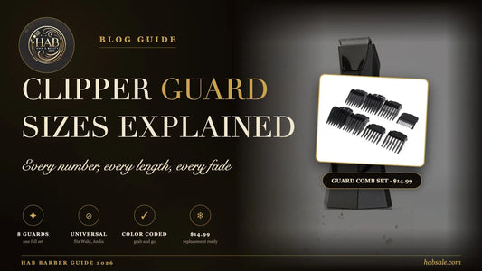 Clipper guard sizes chart and fade guide 2026 with 8 piece universal guard comb set