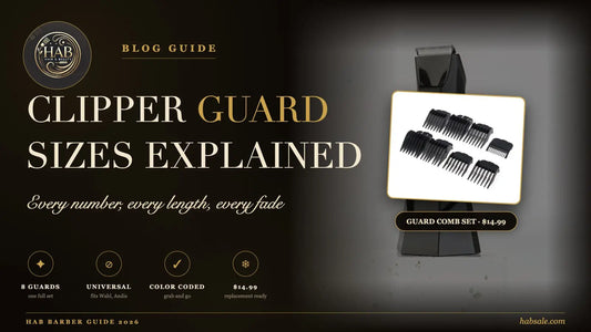 Clipper guard sizes chart and fade guide 2026 with 8 piece universal guard comb set