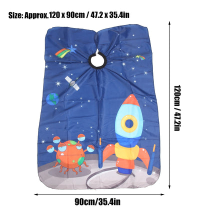 Children Hair Cutting Cape Gown Hairdresser Barber Apron Hairdressing Children Girls Boys Hair Cut Cloak Umbrella Protecter - HAB - Hair And Beauty