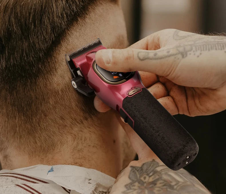VGR high-end hair trimmer two-piece set metal body 9000 RPM hair clipper alloy blade head oil head carving push shear V-886 S2 - HAB - Hair And Beauty