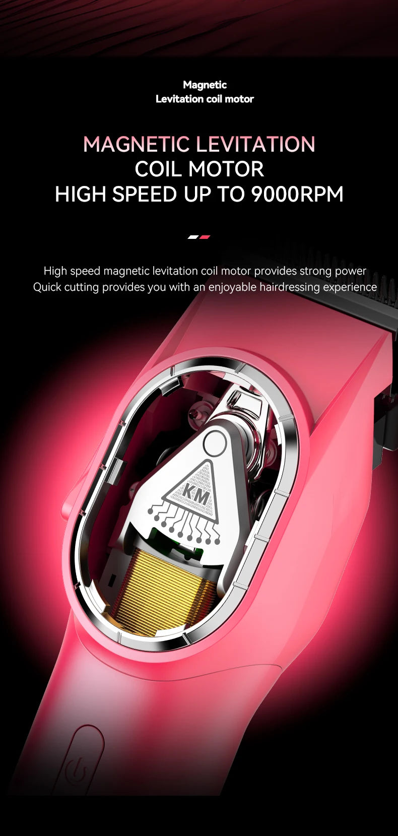 KEMEI Professional Hair Clipper Set  Hair Clippers DLC Adjustable Intelligent Digital Display Electric USB Hair Clippers KM-8502 - HAB - Hair And Beauty