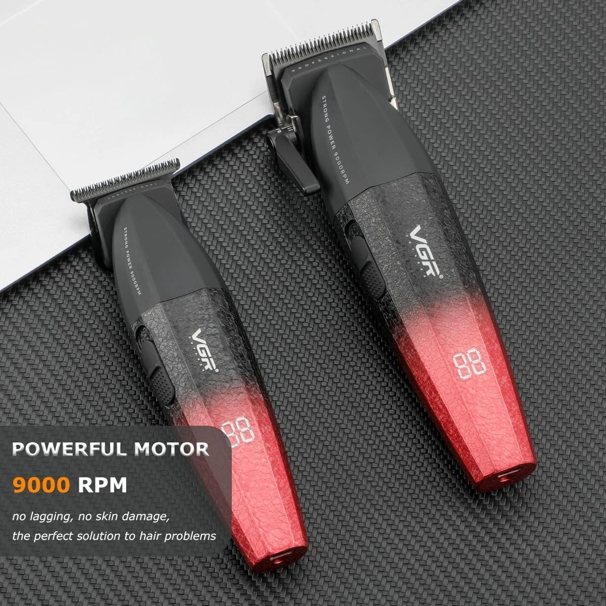 VGR Hair Trimmer Professional HairCut Machine Electric Body Trimmers 9000 RPM Hair Clipper Adjustable Hair Trimmer for Men V-640 - HAB - Hair And Beauty