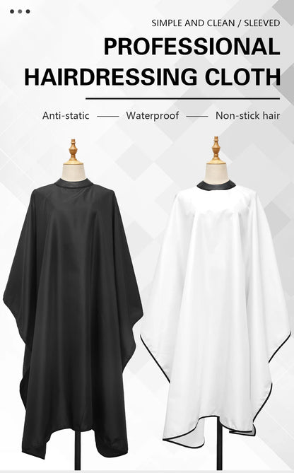 Silicone Neckline Haircut Cloth Hidden Buckle Waterproof Barber Cape Hairdressing Coat Hairdress Gown Barbershop Accessory Tools - HAB - Hair And Beauty