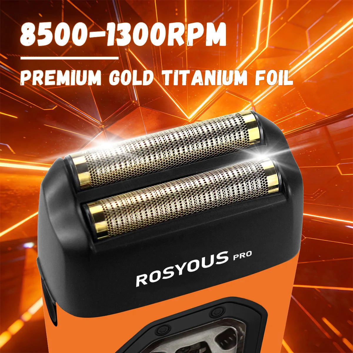 ROSYOUS RS-999 Man Electric Shaver 13000RPM Magnetic Vector Motor Full Metal with Dock 2000mAh Barbershop Beard Trimmer Machine - HAB - Hair And Beauty