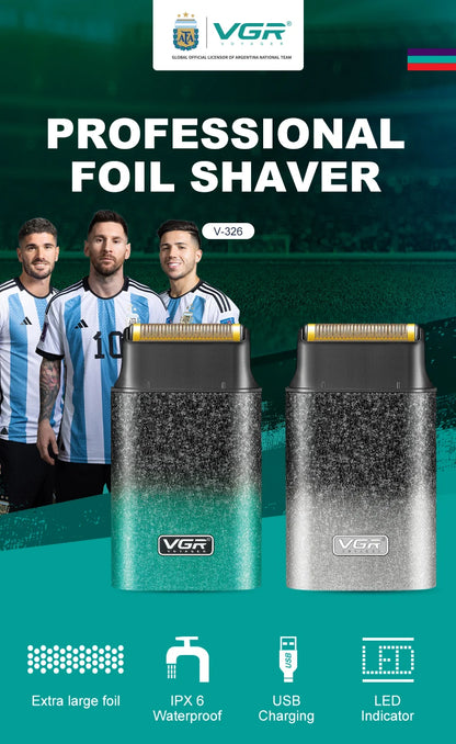 VGR New Reciprocating Shaver Gradient Matte Body Men's Shaver Convenient Home Travel Shaver Hair Removal and Whitening  V-326 - HAB - Hair And Beauty