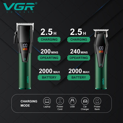 VGR V-677 Hair Trimmer Professional Clipper Set - HAB - Hair And Beauty