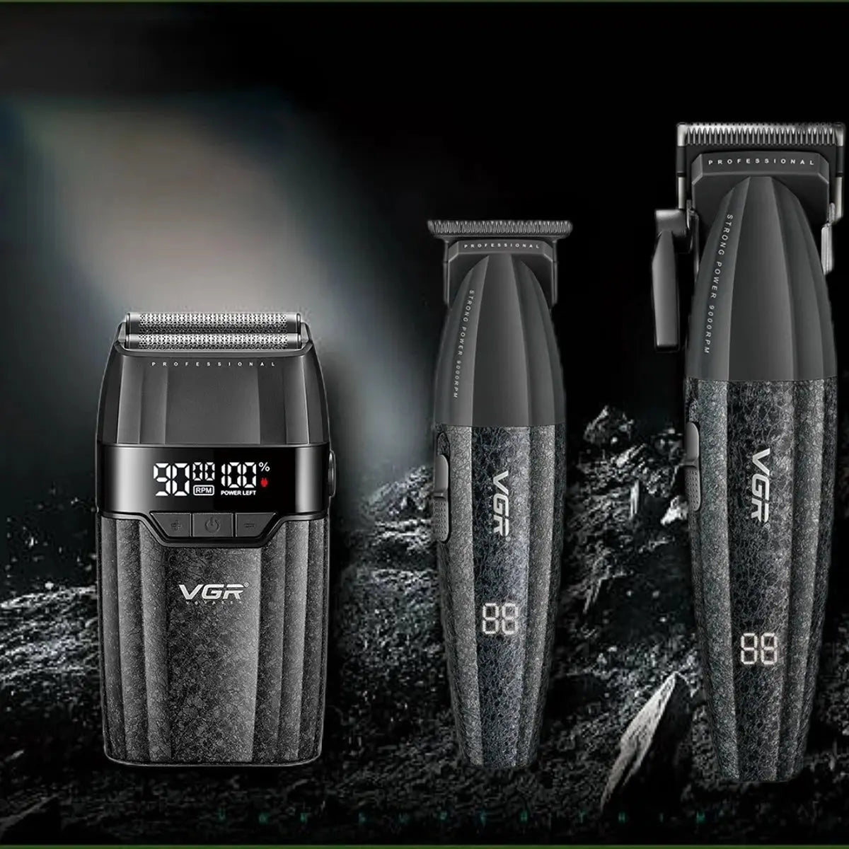 VGR Hair Trimmer Professional Hair Cutting Machine 9000 RPM Barber Shaver Cordless Hair Clipper LED Trimmer for Men V-640 S3 - HAB - Hair And Beauty