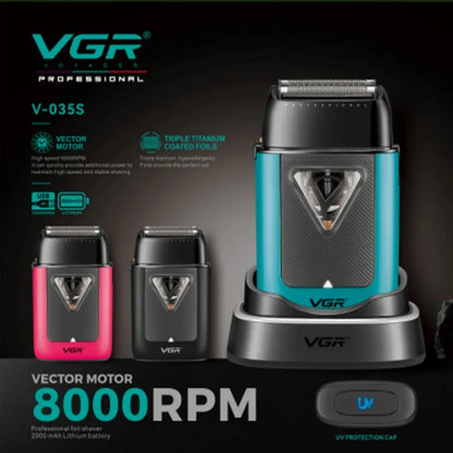 VGR Hair Trimmer Professional Hair Cutting Machine LED Cordless Barber Clipper Vector Motor 11000 RPM Hair Trimmer for Men V-035 - HAB - Hair And Beauty