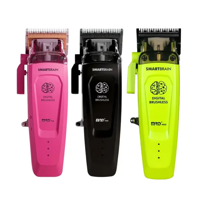 MRD Smart Brain HC-90-4  Men's Hair Clippers Professional All Metal Lift Height Torque Digital Brushless Motor Cordless Clipper - HAB - Hair And Beauty