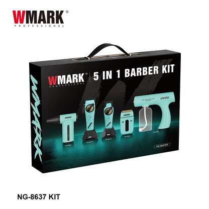 WMARK Professional Hair Clipper Shaver Hair Dryers and Spray Bottle Handheld 5 in 1 Barber KIT Gift Box Trimmer for Men NG-8637 - HAB - Hair And Beauty