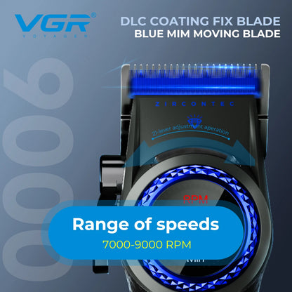 VGR Professional Hair Clipper with 12000 RPM High end Base Hair Trimmer Hair Salon Home Multi gear Adjustable Hair Clipper V-001 - HAB - Hair And Beauty