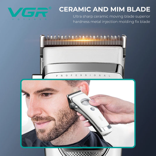 VGR Hair Trimmer Professional Hair Cut Machine Rechargeable Body Trimmer Electric Hair Clipper Adjustable Trimmer For Men V-880C - HAB - Hair And Beauty