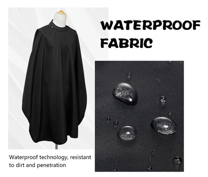 Silicone Neckline Haircut Cloth Hidden Buckle Waterproof Barber Cape Hairdressing Coat Hairdress Gown Barbershop Accessory Tools - HAB - Hair And Beauty
