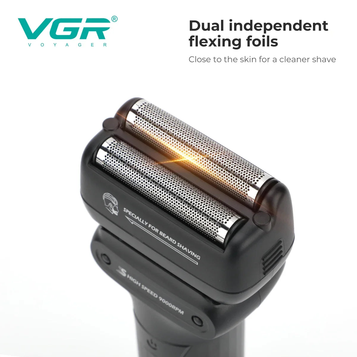 VGR Electric Shaver Professional Shaving Machine 9000 RPM Beard Trimmer LED Display Reciprocating Shaving Machine for Men V-368 - HAB - Hair And Beauty