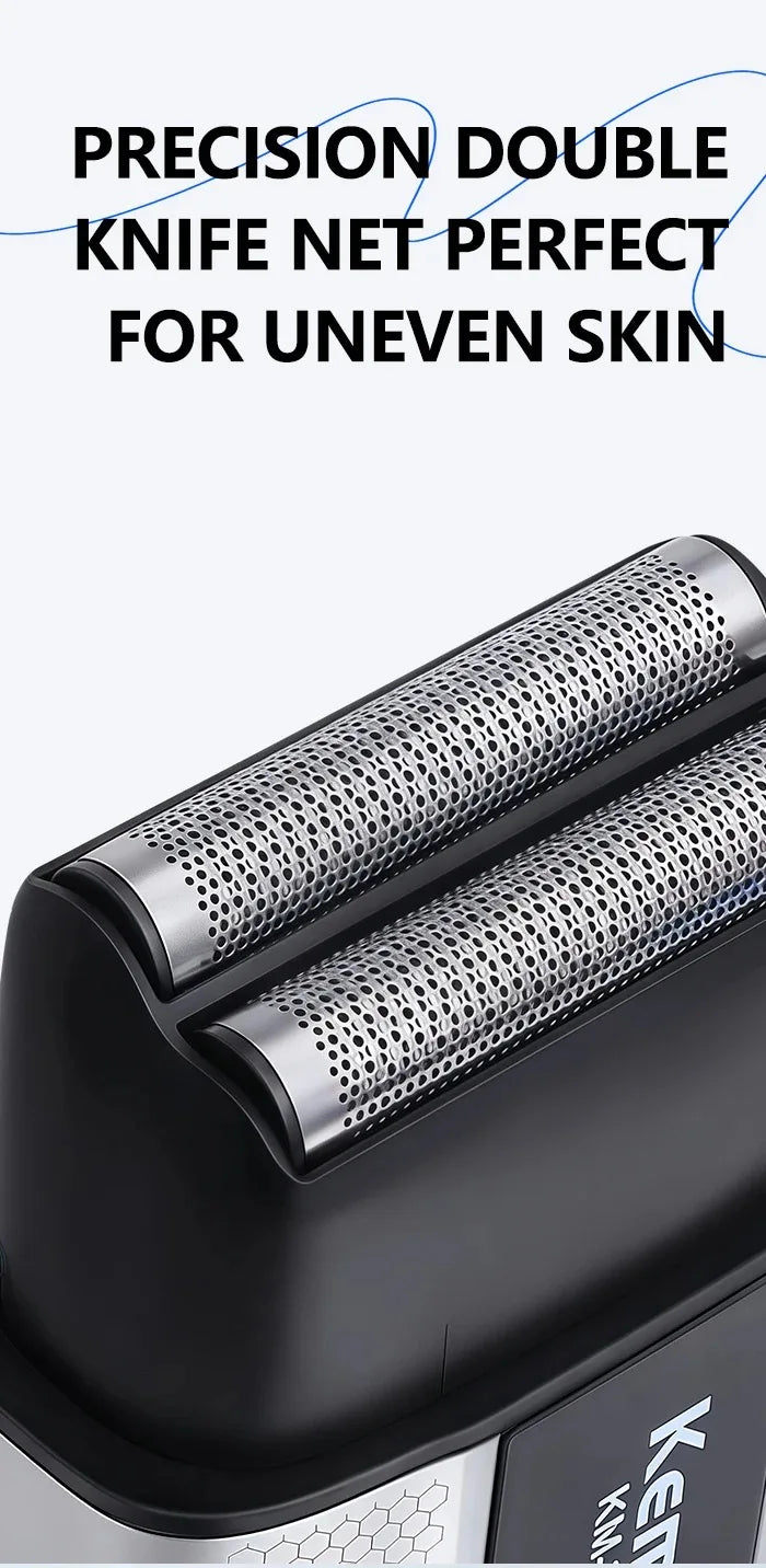 Kemei Barber Professional Hair Clipper Set Cordless Hair Trimmer Full Metal Body Electric Foil Shaver Hair Cutting Machine Razor - HAB - Hair And Beauty