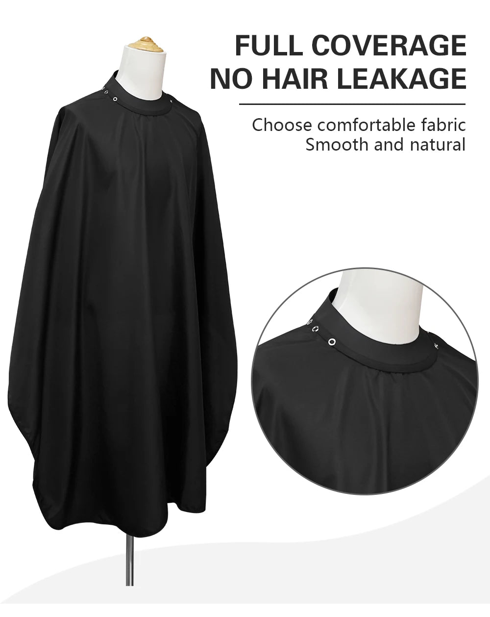 Silicone Neckline Haircut Cloth Hidden Buckle Waterproof Barber Cape Hairdressing Coat Hairdress Gown Barbershop Accessory Tools - HAB - Hair And Beauty