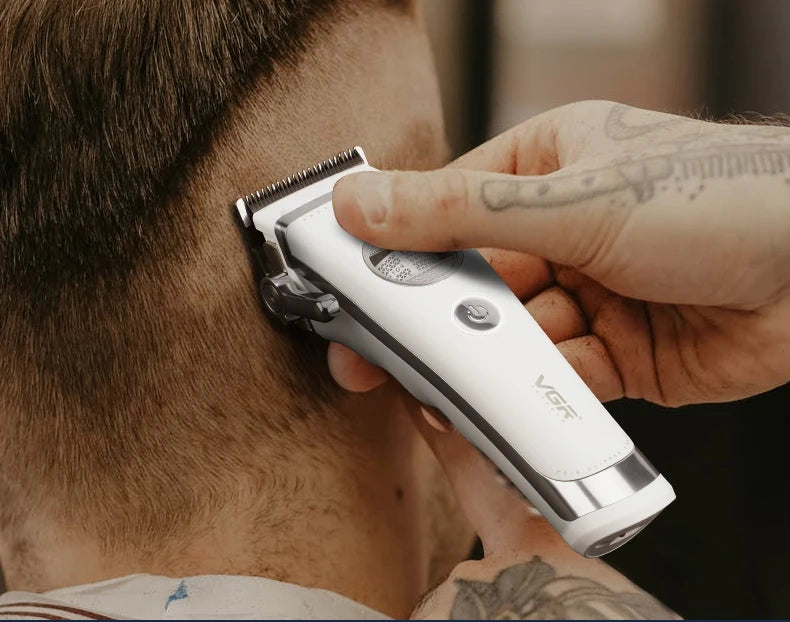 VGR Hair Trimmer Professional Hair Cut Machine Rechargeable Body Trimmer Electric Hair Clipper Adjustable Trimmer For Men V-880C - HAB - Hair And Beauty