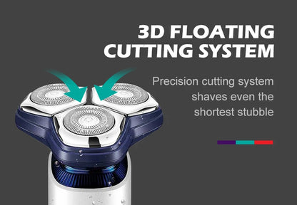 VGR 328 Men's Professional Shaver Metal Floating Three Blade Household Shaver LED Intelligent Digital Hair Trimming Machine - HAB - Hair And Beauty