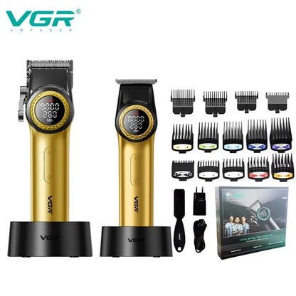VGR Hair Cutting Machine Professional Hair Trimmer Electric Hair Clipper Cordless Barber Combo Metal Trimmer for Men V-001 V-977 - HAB - Hair And Beauty