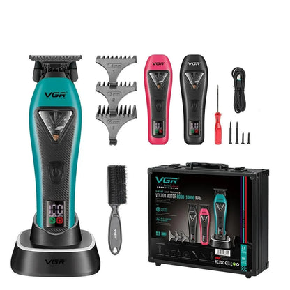VGR Hair Trimmer Professional Hair Cutting Machine LED Cordless Barber Clipper Vector Motor 11000 RPM Hair Trimmer for Men V-035 - HAB - Hair And Beauty
