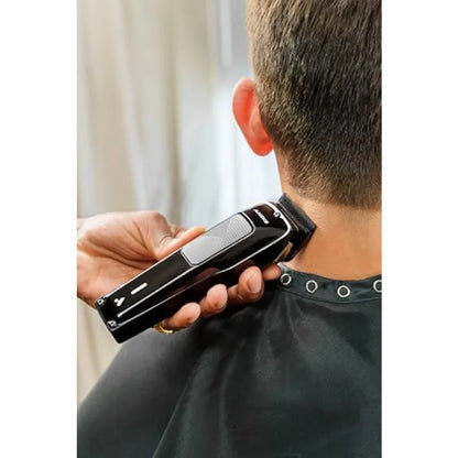 Professional Cordless Hair Cutting Combo Kit with Lithium-Ion Battery Black Includes Comb Sets Ideal for Beard Hair Trimming an - HAB - Hair And Beauty