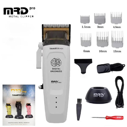 MRD Smart Brain HC-90-4  Men's Hair Clippers Professional All Metal Lift Height Torque Digital Brushless Motor Cordless Clipper - HAB - Hair And Beauty