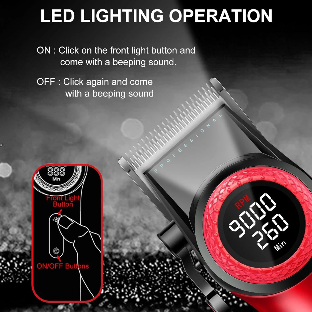 VGR Hair Cutting Machine Professional Hair Trimmer Electric Hair Clipper Cordless Barber Combo Metal Trimmer for Men V-001 V-977 - HAB - Hair And Beauty