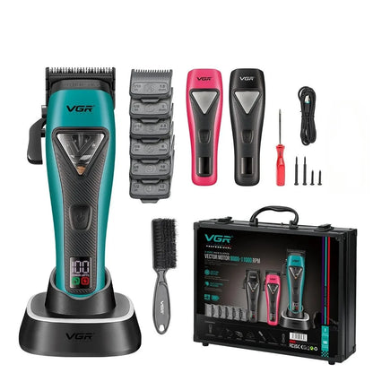VGR Hair Trimmer Professional Hair Cutting Machine LED Cordless Barber Clipper Vector Motor 11000 RPM Hair Trimmer for Men V-035 - HAB - Hair And Beauty