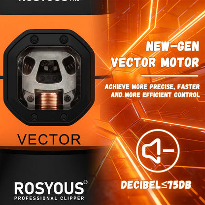 ROSYOUS RS-999 Man Electric Shaver 13000RPM Magnetic Vector Motor Full Metal with Dock 2000mAh Barbershop Beard Trimmer Machine - HAB - Hair And Beauty