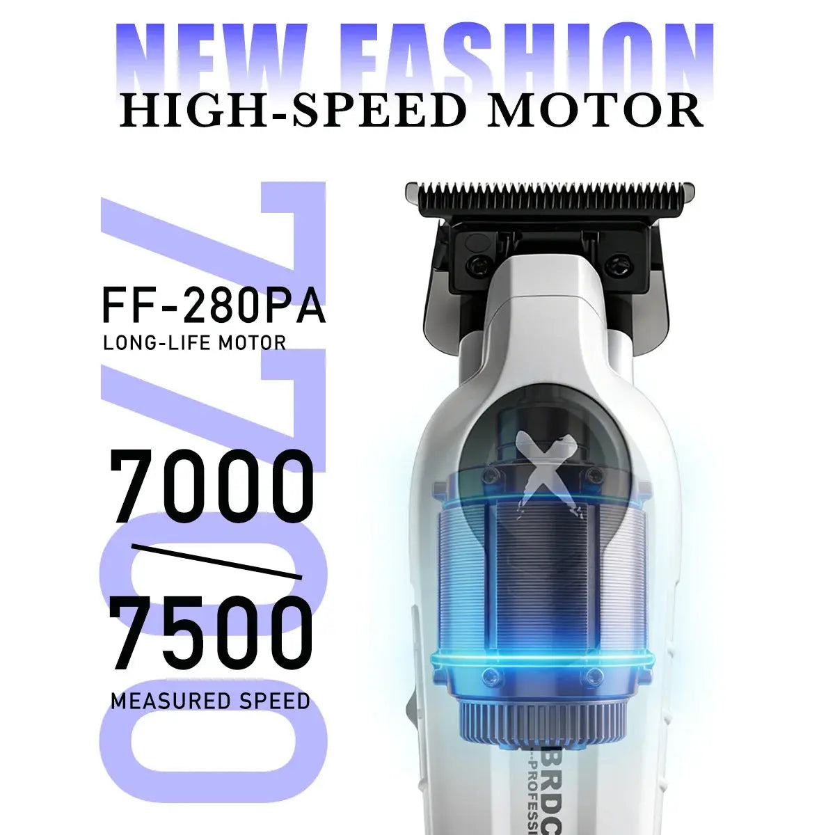 BRDCLIP New White Professional FA1C-T-609 Barber Hair Clipper Set Men's 10000RPM Electric Shaver Hair Trimmer Barbershop Tools - HAB - Hair And Beauty