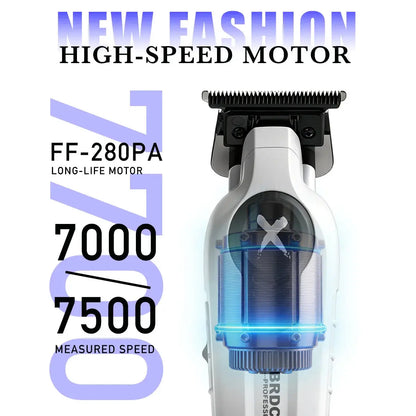 BRDCLIP New White Professional FA1C-T-609 Barber Hair Clipper Set Men's 10000RPM Electric Shaver Hair Trimmer Barbershop Tools - HAB - Hair And Beauty