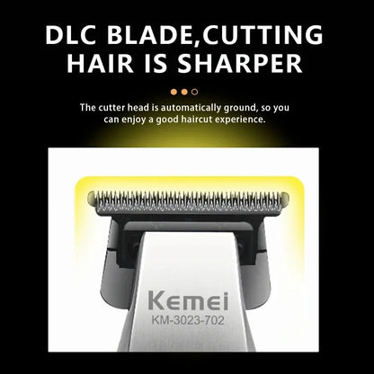 Kemei Barber Professional Hair Clipper Set Cordless Hair Trimmer Full Metal Body Electric Foil Shaver Hair Cutting Machine Razor - HAB - Hair And Beauty