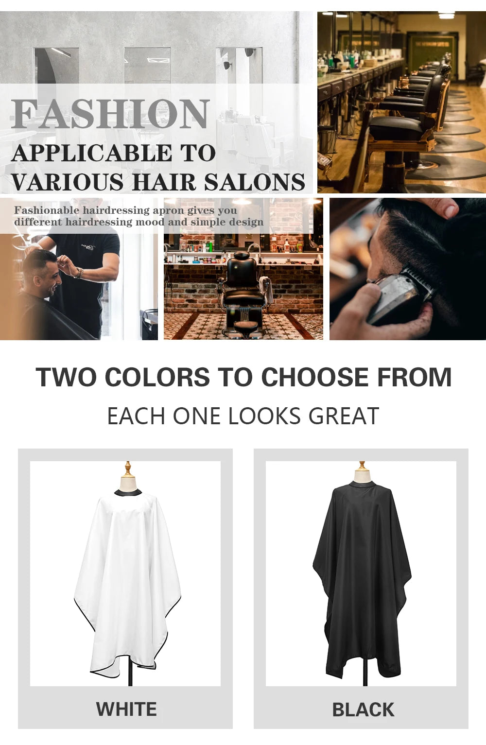 Silicone Neckline Haircut Cloth Hidden Buckle Waterproof Barber Cape Hairdressing Coat Hairdress Gown Barbershop Accessory Tools - HAB - Hair And Beauty
