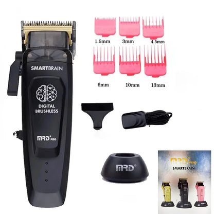 MRD Smart Brain HC-90-4  Men's Hair Clippers Professional All Metal Lift Height Torque Digital Brushless Motor Cordless Clipper - HAB - Hair And Beauty
