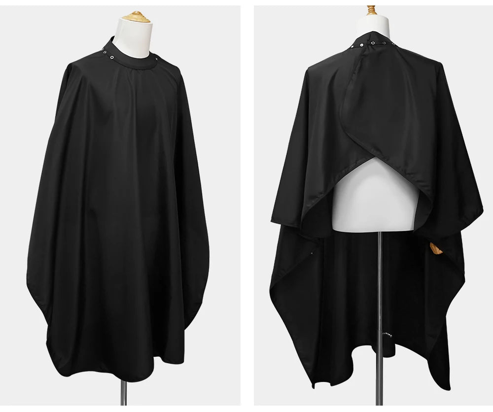 Silicone Neckline Haircut Cloth Hidden Buckle Waterproof Barber Cape Hairdressing Coat Hairdress Gown Barbershop Accessory Tools - HAB - Hair And Beauty