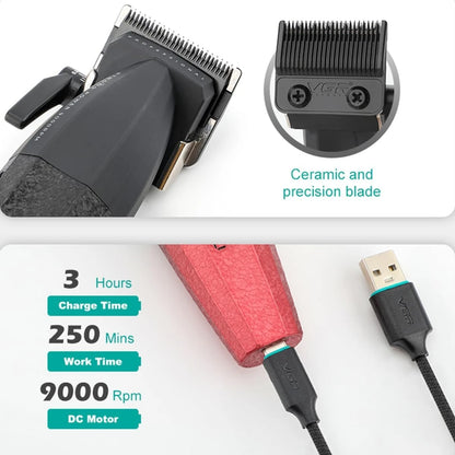 VGR Hair Trimmer Professional HairCut Machine Electric Body Trimmers 9000 RPM Hair Clipper Adjustable Hair Trimmer for Men V-640 - HAB - Hair And Beauty