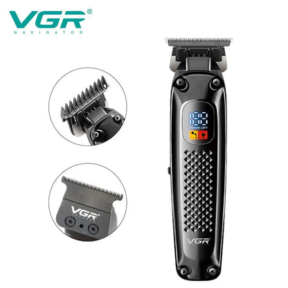 VGR V-972 Engraved Hair Trimmer LCD Digital Display - HAB - Hair And Beauty